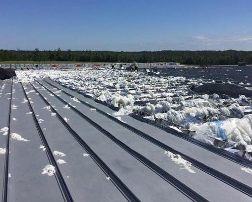 Storm damage to Nestle Waters facility